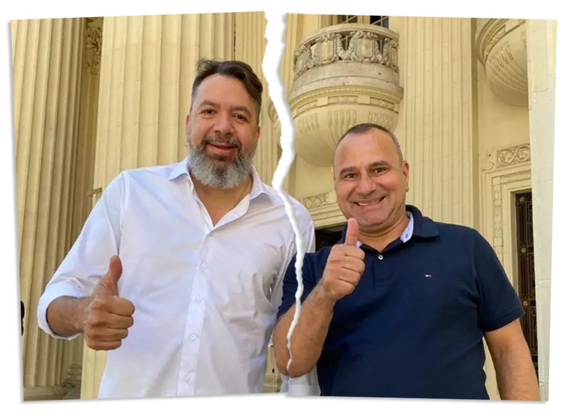 Waguinho dá o troco a Canella, que se mostra preocupado com o poder de voto do agora ex-amigo e principal adversário
