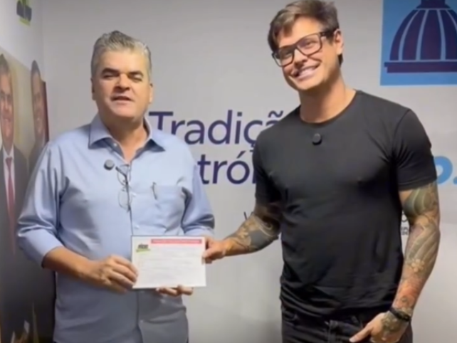 MDB filia um “homem de família”, diz Washington Reis sobre ingresso de Dado Dolabella no partido