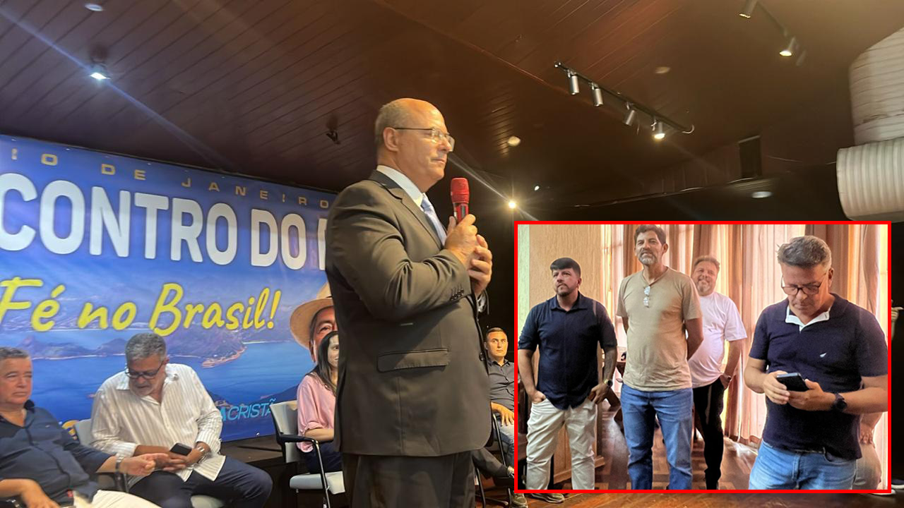 Witzel usa evento do DC para se cacifar, mas o destaque da noite foi Boneco, um ex-candidato à Prefeitura de Magé