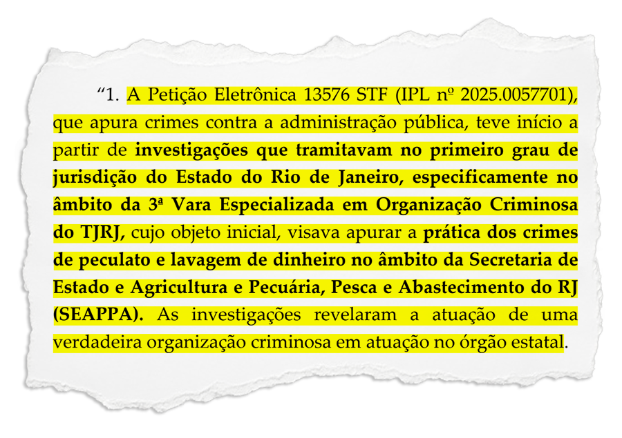 Contratos de cerca de R$ 200 milhões firmados via Secretaria Estadual de Agricultura teriam sido resultado de fraudes atribuídas a “uma verdadeira organização criminosa”, apontam as investigações