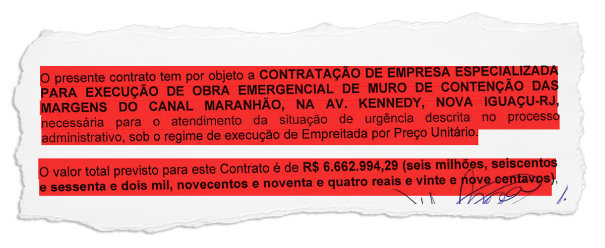 Empresa em recuperação judicial firmou contrato sem licitação com a Prefeitura de Nova Iguaçu