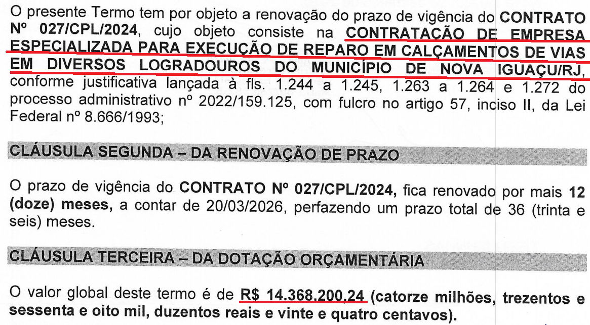 Além da Construtora Lytorânea, Fab Mix também tem contrato para manutenção de vias em Nova Iguaçu, mas sobram buracos na cidade